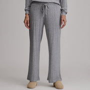 Women's Cozy Rib Wide-Leg Pants - Light Hthr Gray