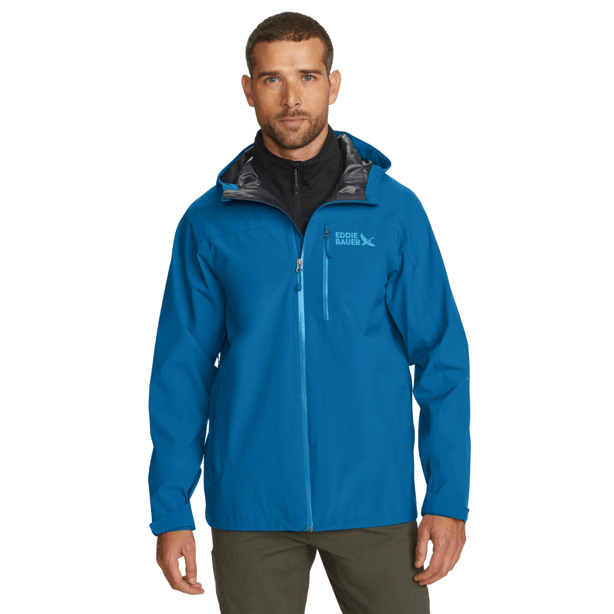 Men's Cloud Cap Waterproof Stretch Hooded Rain Jacket
