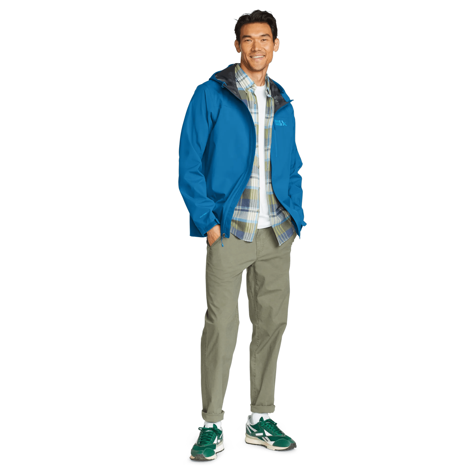 Men's Cloud Cap Waterproof Stretch Hooded Rain Jacket