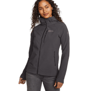 Women's Sandstone Backbone Grid Shell Hoodie - Aubergine