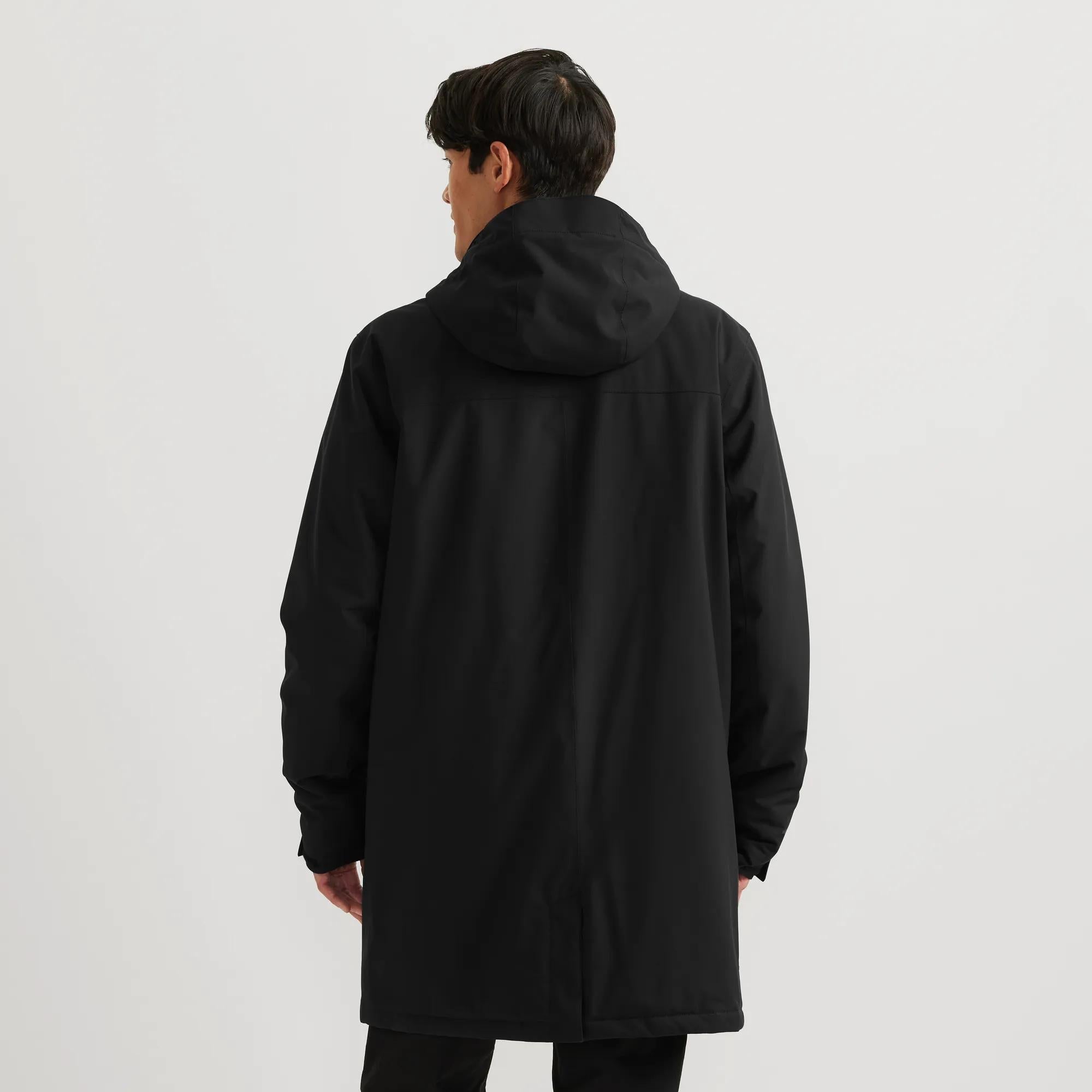 Men's Mainstay Insulated Waterproof Hooded Trench Coat