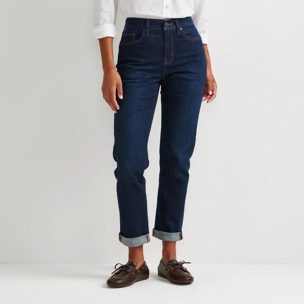 Women's Boyfriend Mid-Rise Slim Fit Jeans