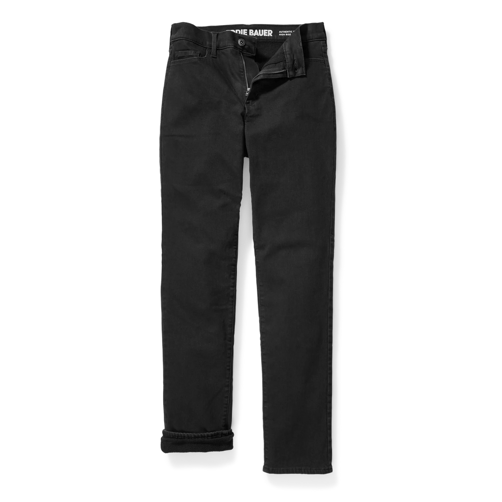 Women's Venture Stretch Fleece-Lined Slim Straight Leg Jeans