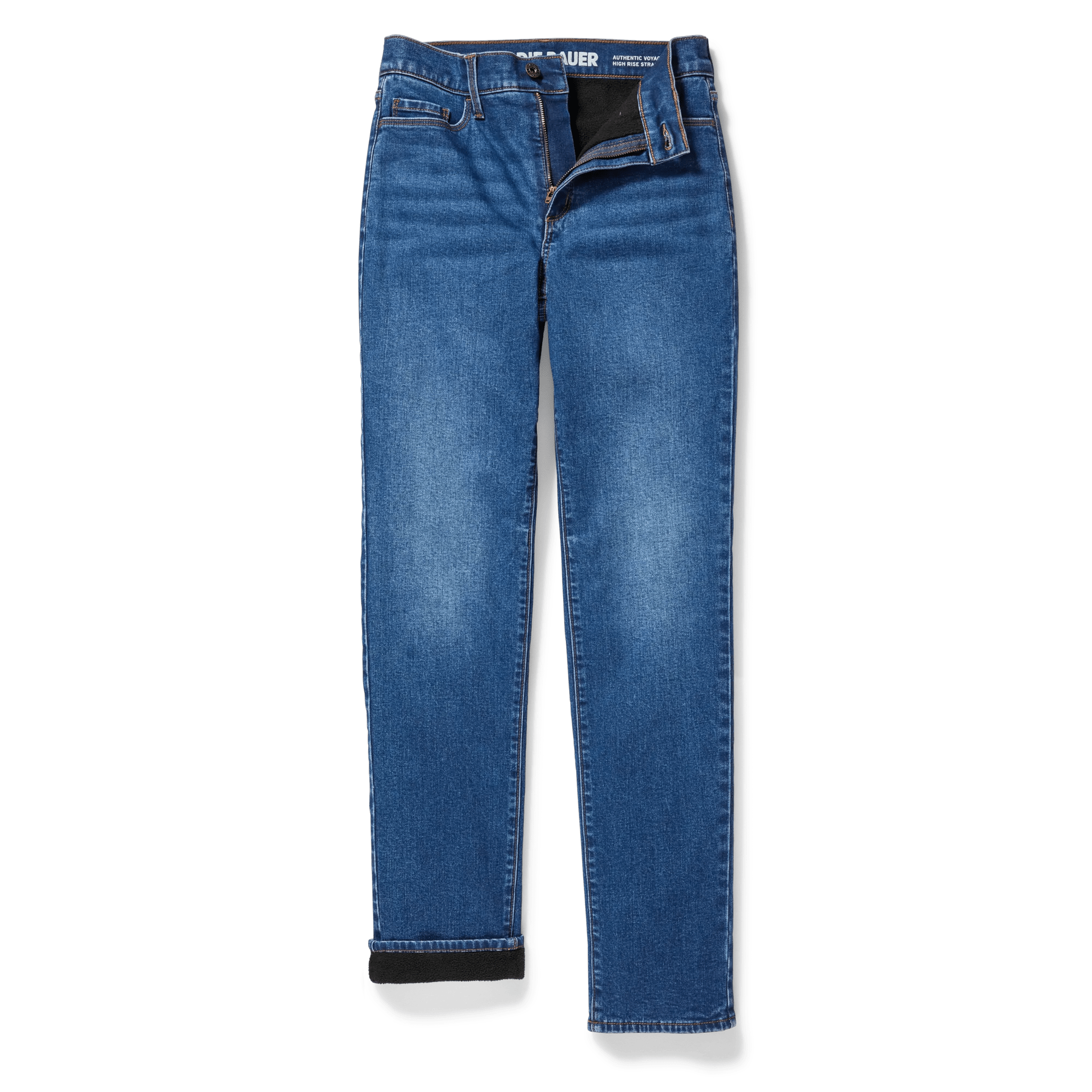Women's Venture Stretch Fleece-Lined Slim Straight Leg Jeans