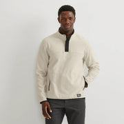 Men's Chutes Fleece Snap Mock Pullover - Ecru