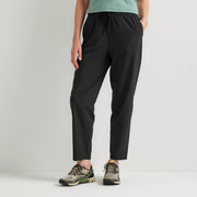 Women's Departure Stretch Tie-Front Ankle Pants - Black