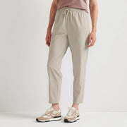 Women's Departure Stretch Tie-Front Ankle Pants - Pumice