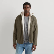 Men's Faux Shearling-Lined Thermal Shirt - Dk Fatigue