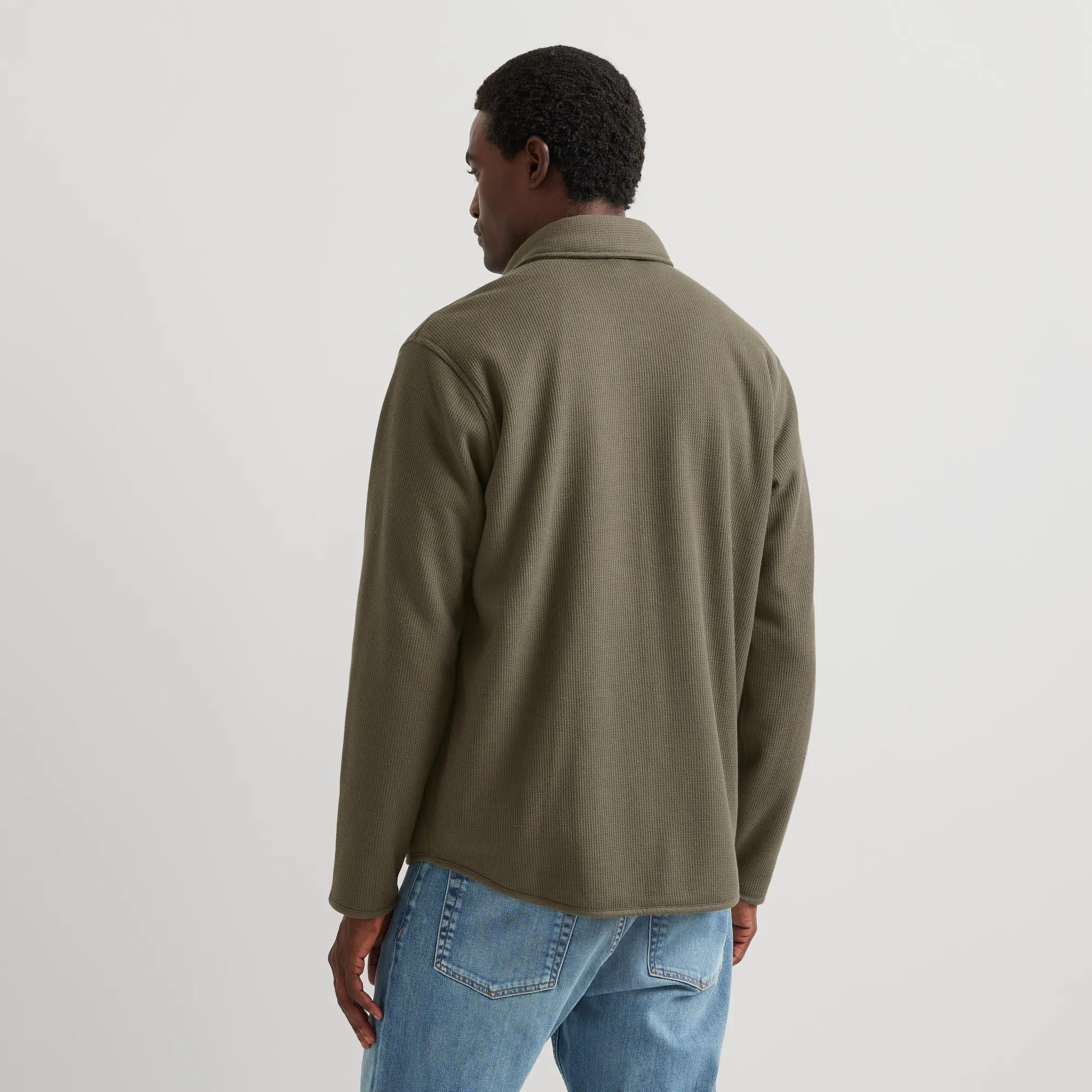 Men's Faux Shearling-Lined Thermal Shirt