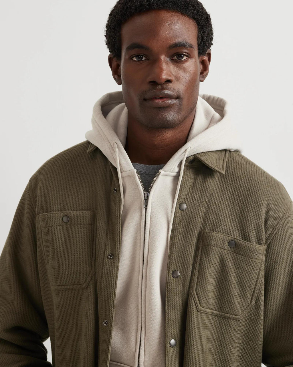 Men's Faux Shearling-Lined Thermal Shirt