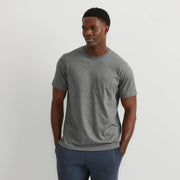 Men's Legend Wash 100% Cotton Short-Sleeve Pocket T-Shirt - Med Htr Gray