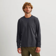 Men's Legend Wash 100% Cotton Long-Sleeve Classic T-Shirt - Midnight Navy