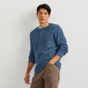 Men's Eddie's Favorite Ultrasoft Thermal Henley - Dusk