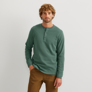Men's Eddie's Favorite Ultrasoft Thermal Henley - Juniper