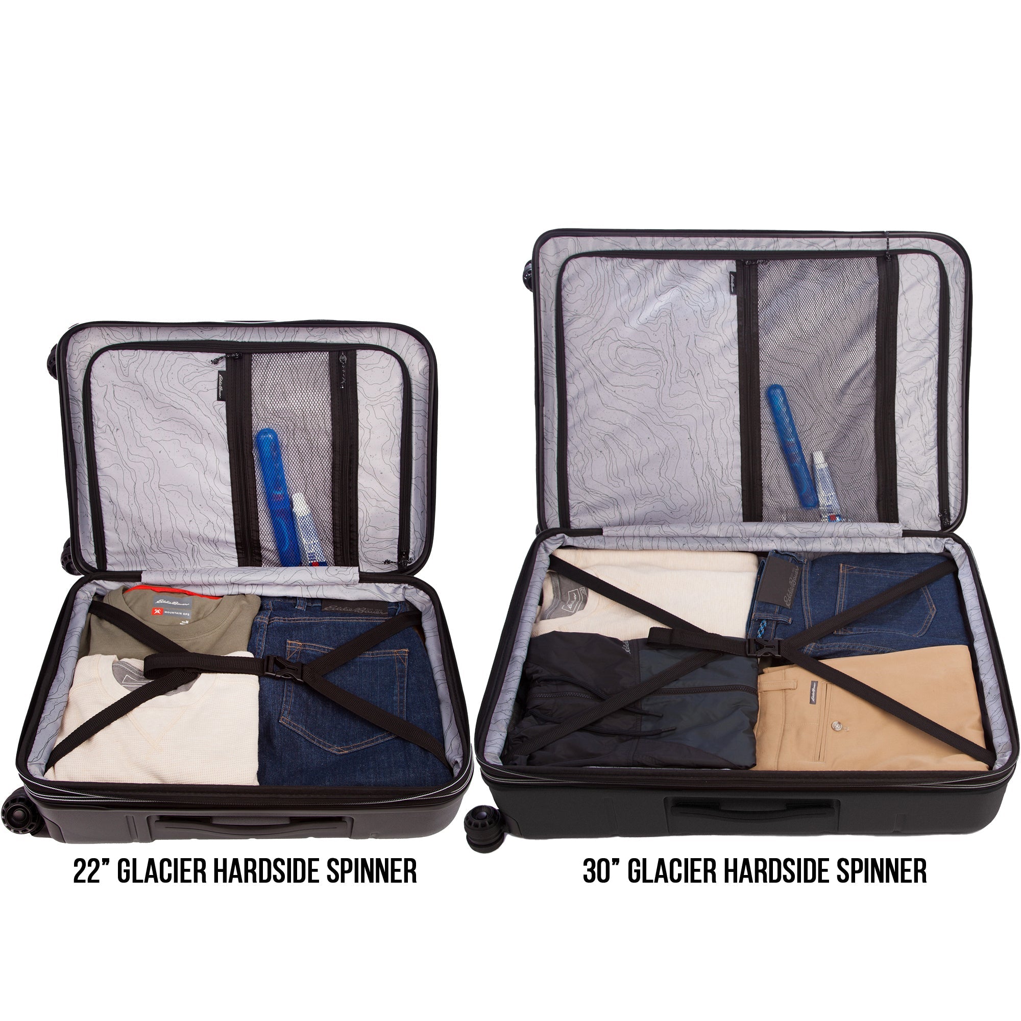 2 Pc Set Glacier Hardside Spinner (30 And 22)