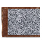 Pioneer Leather And Printed Cotton Canvas Passcase Wallet
