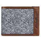 Pioneer Leather And Printed Cotton Canvas Passcase Wallet