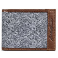 Pioneer Leather And Printed Cotton Canvas Passcase Wallet