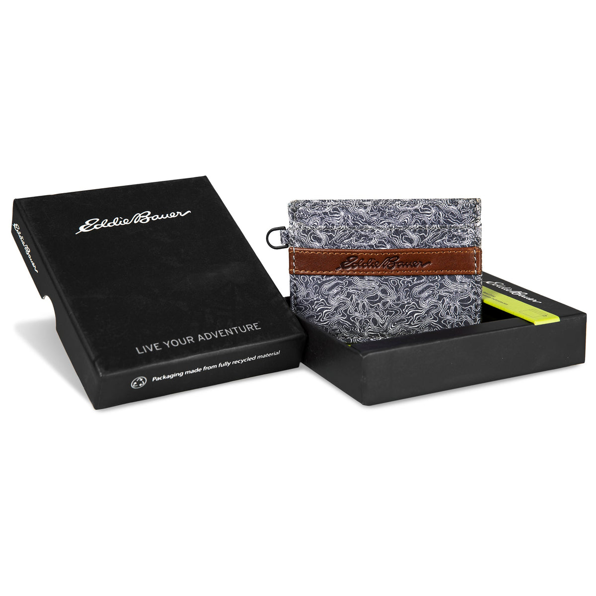 Pioneer Leather And Printed Cotton Canvas Card Case