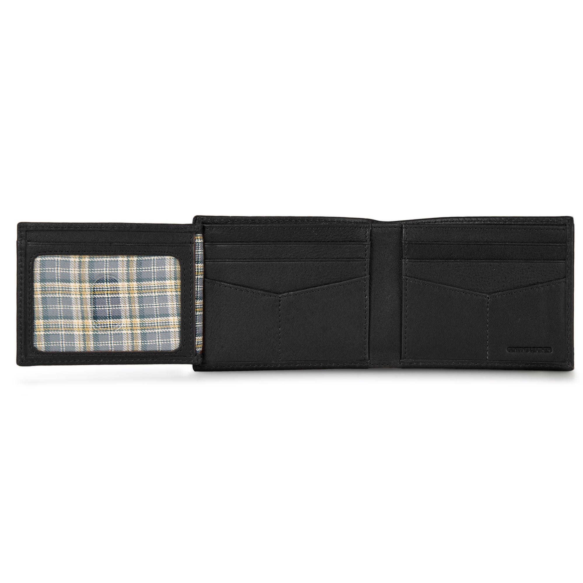 EB Signature Logo Leather Flip Id Bifold Wallet