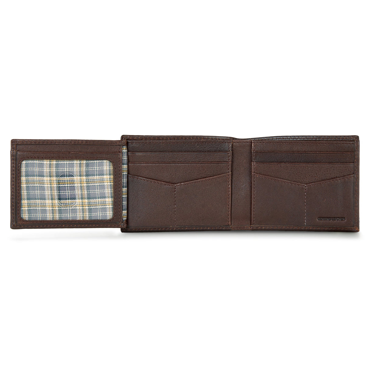 EB Signature Logo Leather Flip Id Bifold Wallet