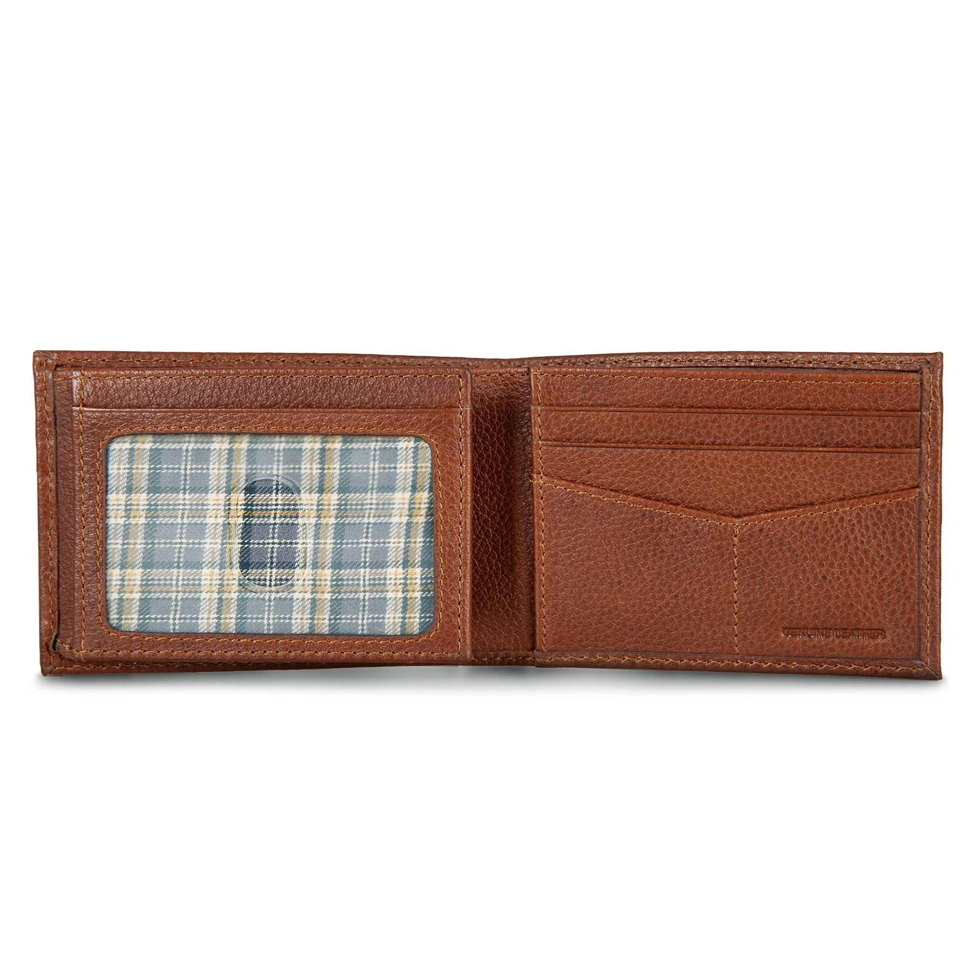 EB Signature Logo Leather Flip Id Bifold Wallet