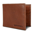 EB Signature Logo Leather Flip Id Bifold Wallet