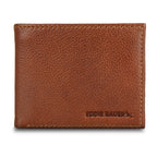 EB Signature Logo Leather Flip Id Bifold Wallet