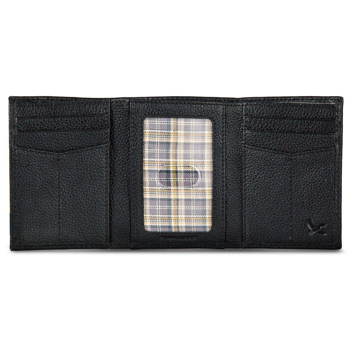 EB Signature Logo Leather Trifold Wallet