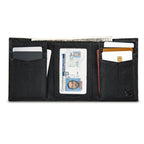 EB Signature Logo Leather Trifold Wallet