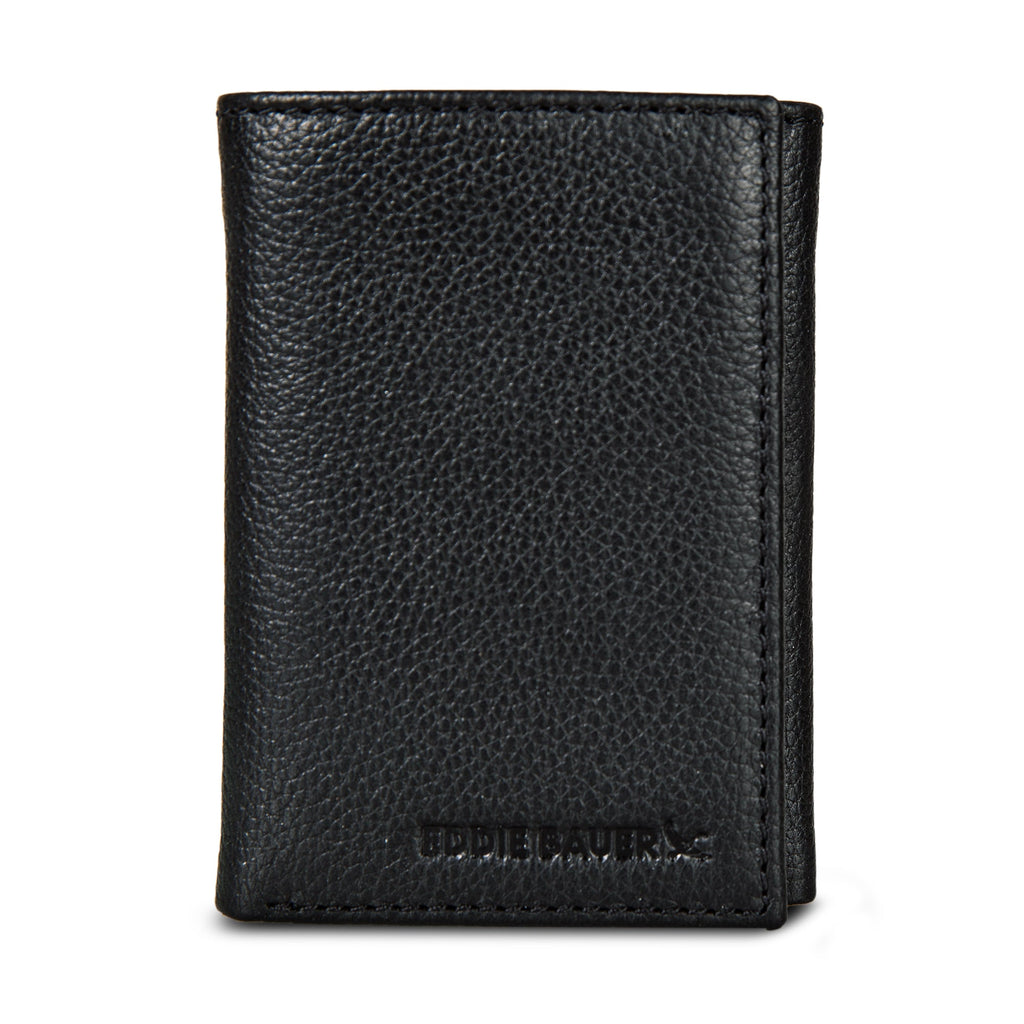EB Signature Logo Leather Trifold Wallet