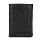 EB Signature Logo Leather Trifold Wallet
