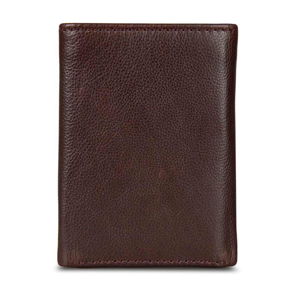EB Signature Logo Leather Trifold Wallet
