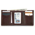 EB Signature Logo Leather Trifold Wallet