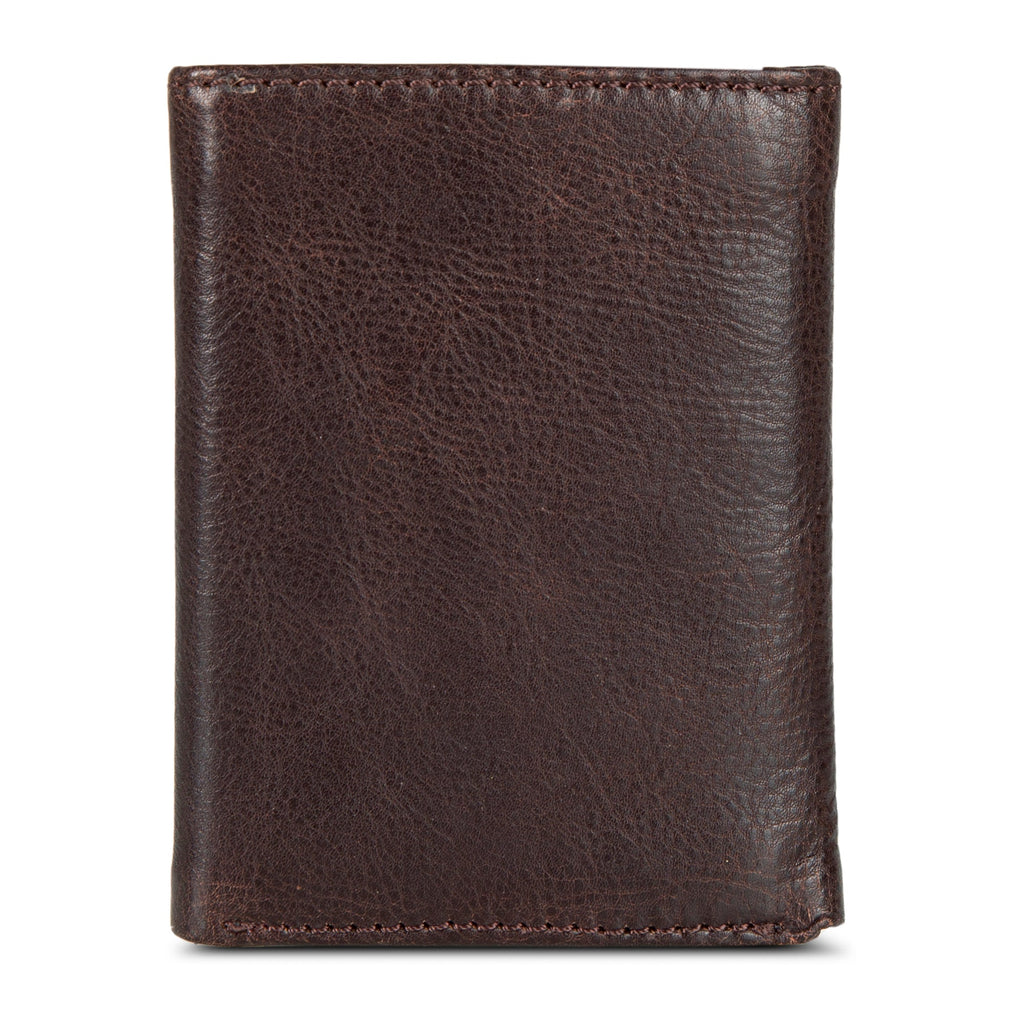EB Signature Logo Leather Trifold Wallet