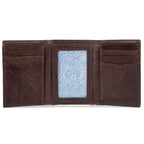 EB Signature Logo Leather Trifold Wallet