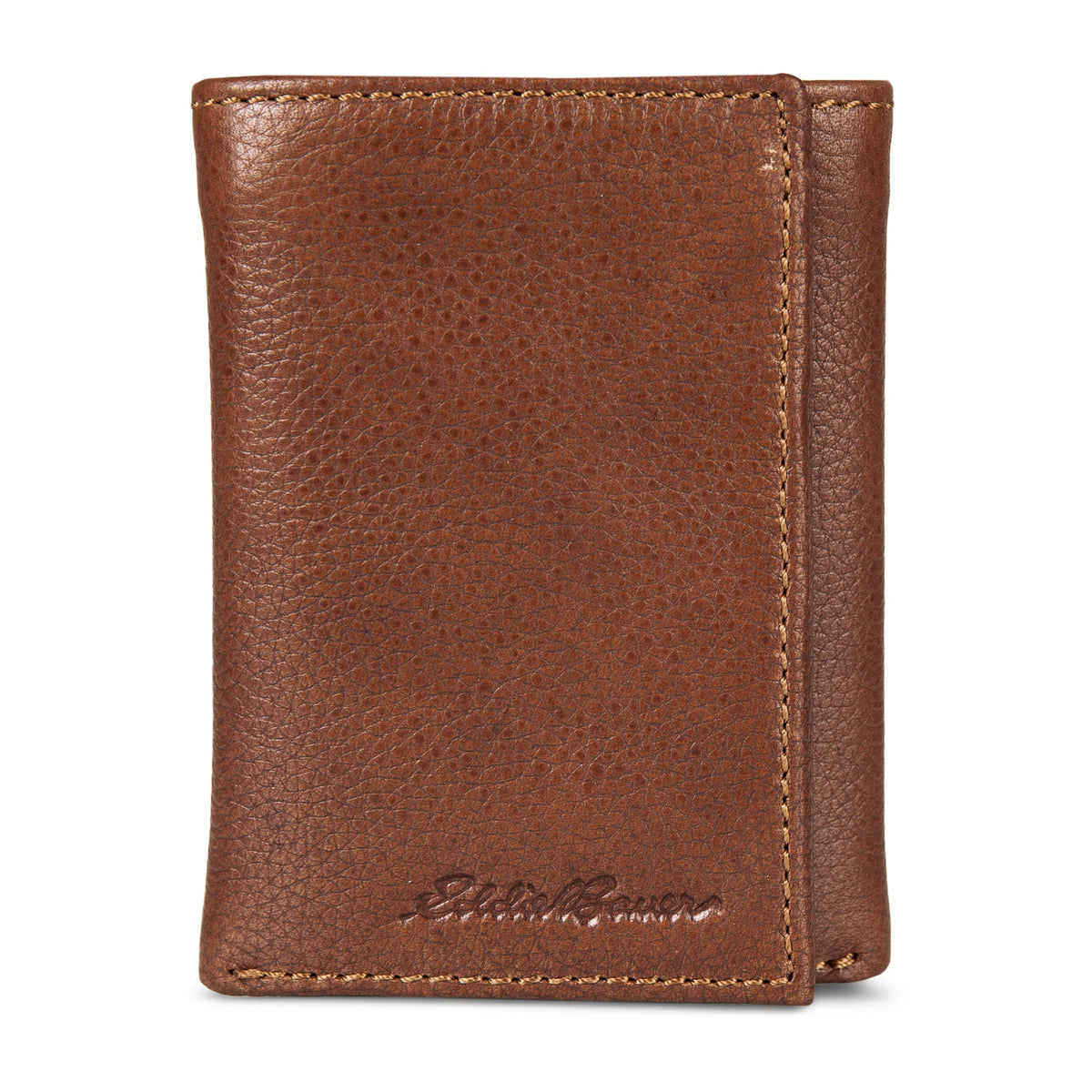 EB Signature Logo Leather Trifold Wallet