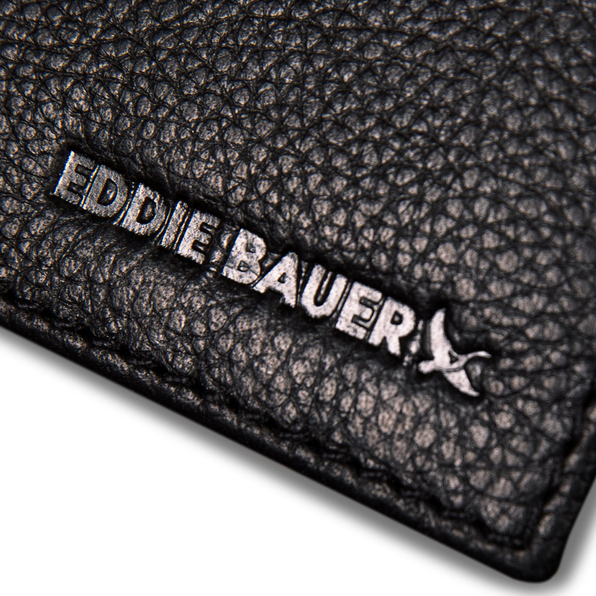 EB Signature Logo Leather Bifold With Money Clip Wallet