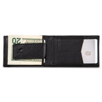EB Signature Logo Leather Bifold With Money Clip Wallet