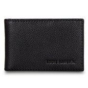 EB Signature Logo Leather Bifold With Money Clip Wallet - Black