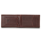 EB Signature Logo Leather Bifold With Money Clip Wallet