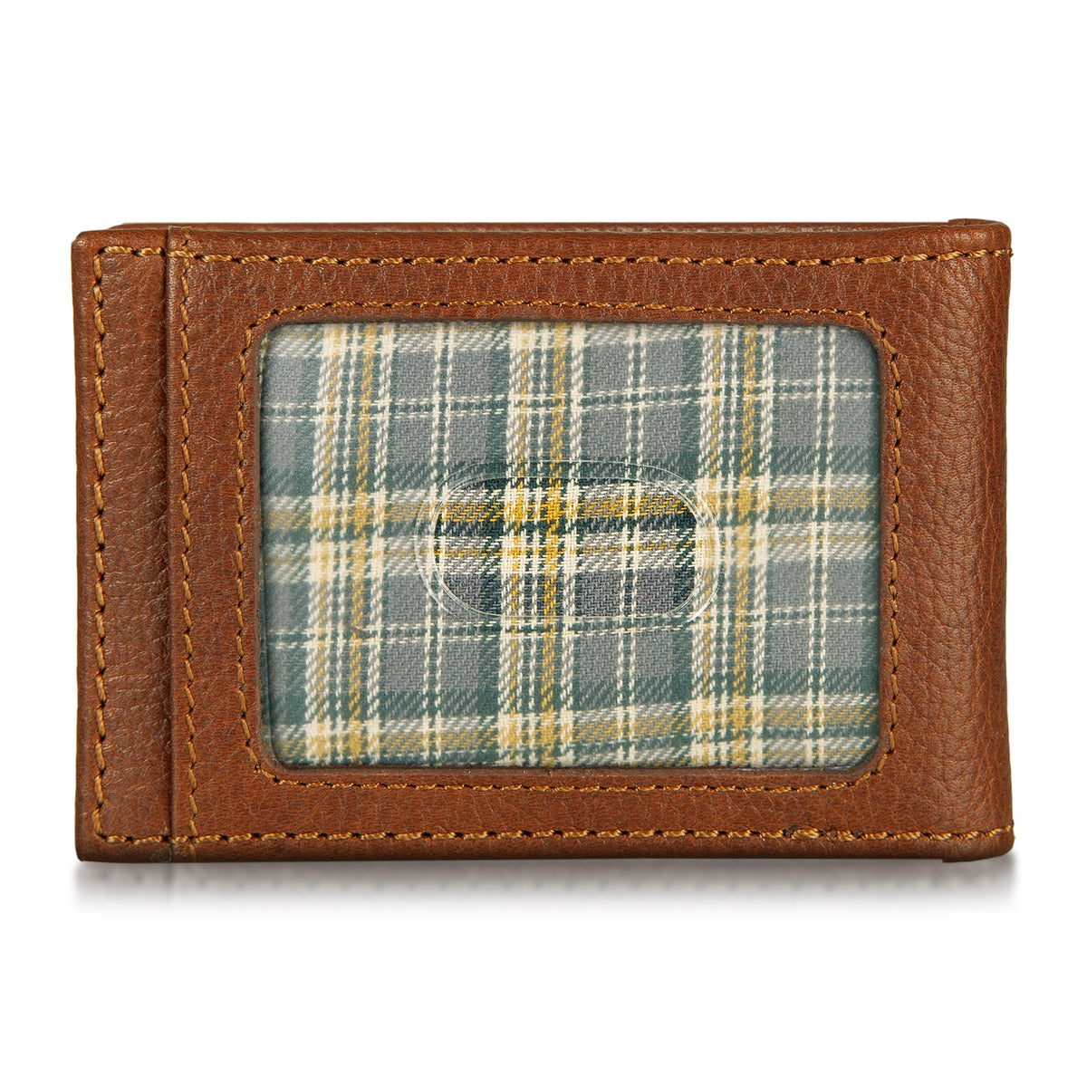 EB Signature Logo Leather Bifold With Money Clip Wallet