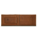 EB Signature Logo Leather Bifold With Money Clip Wallet