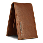 EB Signature Logo Leather Bifold With Money Clip Wallet