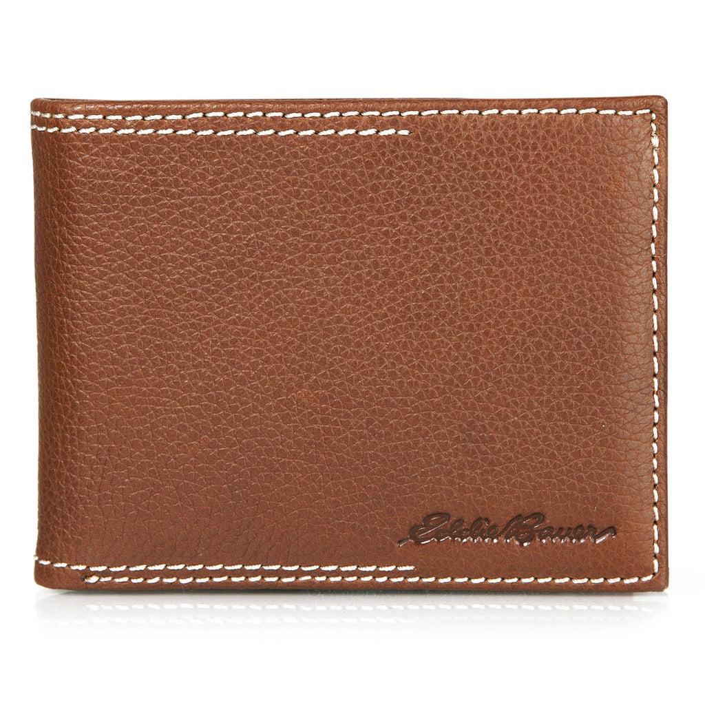 EB Signature Top Stitch Leather Passcase Wallet