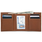 EB Signature Top Stitch Leather Trifold Wallet