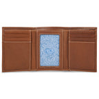 EB Signature Top Stitch Leather Trifold Wallet
