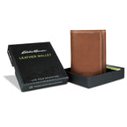 EB Signature Top Stitch Leather Trifold Wallet