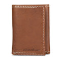 EB Signature Top Stitch Leather Trifold Wallet