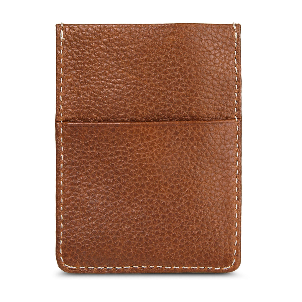 EB Signature Top Stitch Magnetic Leather Card Case